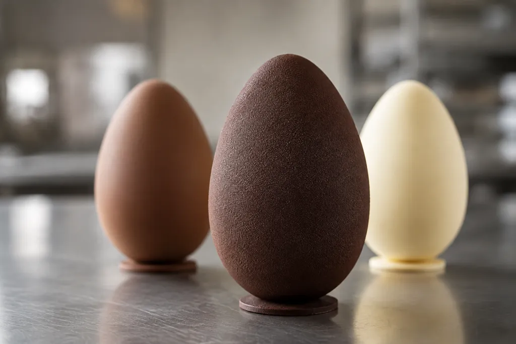 Шоколадный велюр на фигурках: разбор видео Callebaut