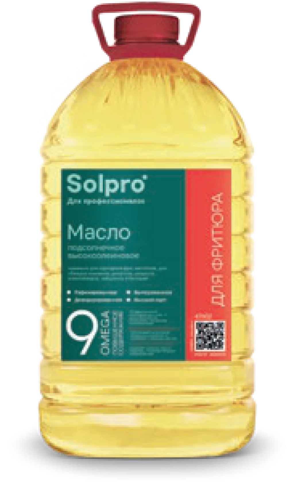 47602 Масло подсолнечное "SolPro" рафинир. дезодорир. высокоолеиновое для фритюра, 5л./4,6кг