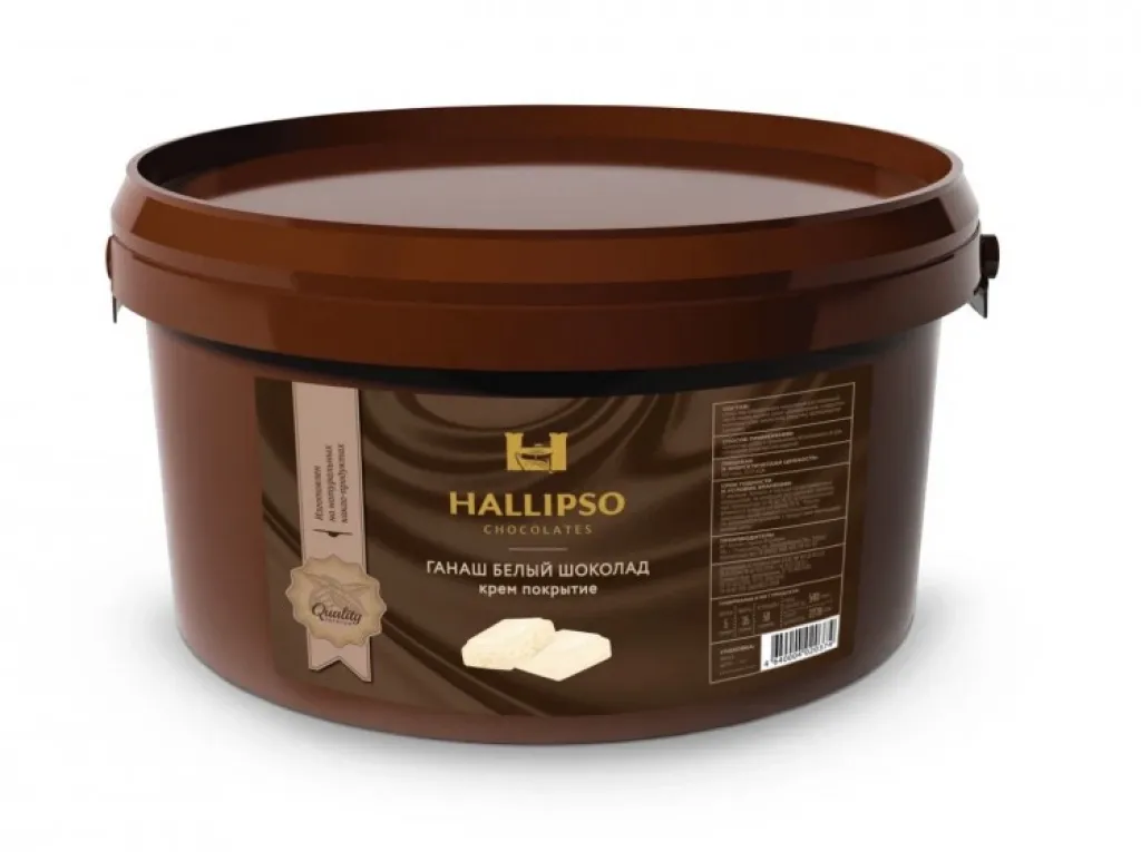 БЕРТА ГАНАШ БЕЛЫЙ ШОКОЛАД Крем покрытие "Halipso шоколад содержащий продукт 1/3 кг