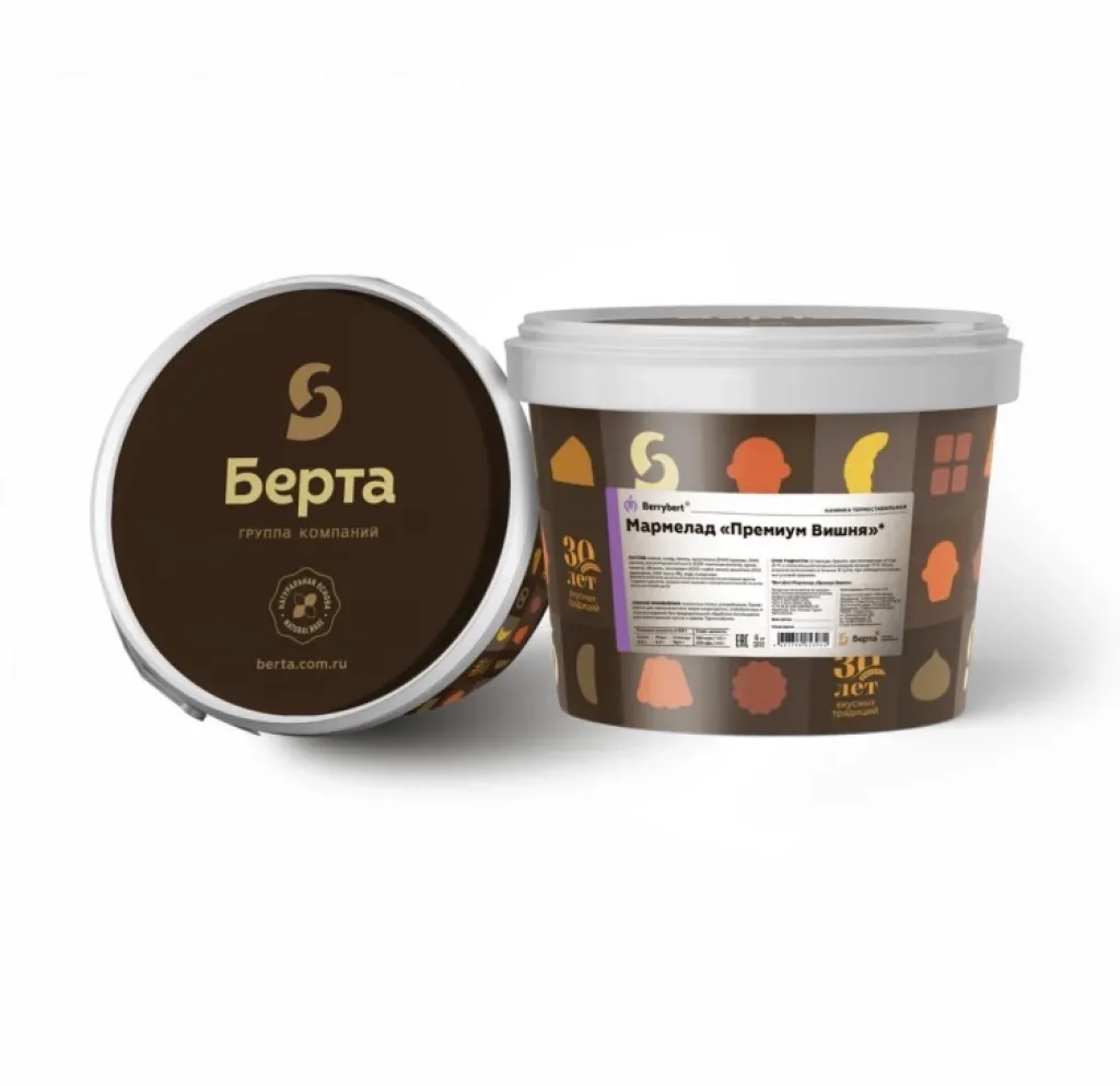 БЕРТА Начинка фруктовая Berrybert «Премиум Вишня», 6 кг